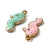 304 Stainless Steel Enamel Charms STAS-P405-01J-G-2
