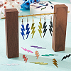 66Pcs 11 Colors Spray Painted 430 Stainless Steel Filigree Pendants STAS-TA0002-18-7