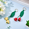 2Pcs 2 Colors Imitation Leather Key Hanging Decoration FIND-GF0008-34-3