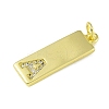 Brass Micro Pave Clear Cubic Zirconia Pendants KK-P266-06G-A-2