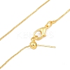0.5mm Rack Plating Brass Box Chain Adjustable Slider Necklaces for Women Men X-MAK-L044-52G-1