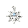 Brass Micro Pave Cubic Zirconia Charms KK-M326-20C-P-1