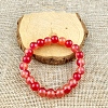 Glass Imitation Natural Agate Round Beaded Stretch Beaded Bracelets WG8D788-10-1