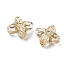 Metal Enlaced Transparent Acrylic Beads X-MACR-M045-04-2