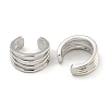 Brass Cuff Earrings EJEW-C104-143P-2