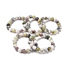 Natural African Opal Beaded Stretch Bracelets LS-BJEW-K233-01C-01-1