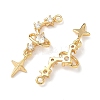 Brass Micro Pave Cubic Zirconia Pendants KK-Z136-05G-01-2