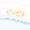 925 Sterling Silver Micro Pave Clear Cubic Zirconia Hoop Earrings EJEW-K317-04G-3