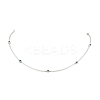 Lampwork Evil Eye & Glass Seed Beads Necklace with Real 18K Gold Plated 304 Stainless Steel Clasps NJEW-JN04597-05-1