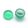 Natural Dyed & Heated Green Onyx Agate Cabochons G-P393-R05-4mm-2