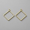Alloy Rhombus Pendants PALLOY-WH0048-28-1