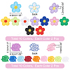 40Pcs 20 Styles Rose Shape & 5-Petal Flower Computerized Embroidery Cloth Iron on/Sew on Patches DIY-AR0003-12-2
