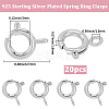 20Pcs Eco-friendly Brass Spring Ring Clasps KK-BBC0027-69B-S-2