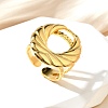 304 Stainless Steel Open Cuff Ring for Women RJEW-A053-06G-07-1