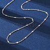 Brass Curb Chains Necklaces for Women NJEW-D302-09P-4