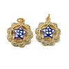 Brass Micro Pave Cubic Zirconia Pendants KK-H457-02G-01-1