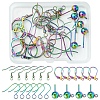 32Pcs 4 Styles Stainless Steel French Earring Hooks & Leverback Earring Findings & Ball Stud Earring Post & Earring Hooks Findings Kits STAS-FS0001-62-1
