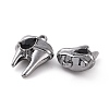 Rack Plating Alloy Glass Pendants FIND-I037-08B-02-3