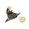 Gothic Witch Hat Zinc Alloy Black Enamel Pin Brooches JEWB-D070-02G-03-3