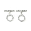 Rack Plating Eco-Friendly Brass Pave Clear Cubic Zirconia Toggle Claps KK-K330-45P-2