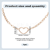 1Pc Zinc Alloy Hollow Heart Pendant Necklaces NJEW-LP0009-46G-2