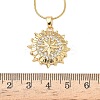 304 Stainless Steel Micro Pave Clear Cubic Zirconia Pendant Necklaces for Women NJEW-Z103-01G-09-5