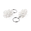 Natural Quartz Crystal Keychain KEYC-C050-01F-RS-2
