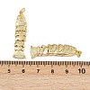Brass Micro Pave Cubic Zirconia Pendants X1-KK-A269-19G-3