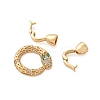 Brass Micro Pave Cubic Zirconia Fold Over Clasps KK-L289-004G-2