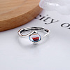 925 Sterling Silver & Natural Moonstone Adjustable Finger Rings FS-WG9EA45-01-1