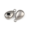 304 Stainless Steel Charms Ion Plating(IP) STAS-I342-09P-3