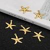 Brass Starfish/Sea Stars Pendants X-KK-L134-11G-5
