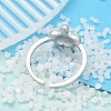 304 Stainless Steel Open Cuff Finger Rings for Women RJEW-B109-07P-01-3