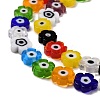 Handmade Millefiori Glass Bead Strands LAMP-J035-8mm-40-3