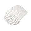 Anti-Tarnish 304 Stainless Steel Rectangle Open Cuff Rings RJEW-M047-12P-2