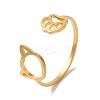 304 Stainless Steel Open Cuff Ring RJEW-Z026-05G-1