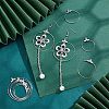 Ring 304 Stainless Steel Wire Pendants STAS-UN0015-21P-5