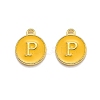 Golden Plated Alloy Enamel Charms ENAM-Q437-13P-1