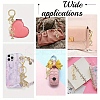 Golden Alloy Rhinestone Keychain KEYC-YW00105-01-7