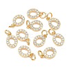 SHEGRACE Brass Micro Pave Clear Cubic Zirconia Pendants XGRQ29684-394G-O-1