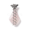 Natural Rose Quartz Pendants G-C243-03P-1