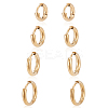 8Pcs 4 Styles 304 Stainless Steel Hoop Earrings for Women EJEW-LP0001-34G-1