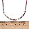 925 Sterling Silver Pave Colorful Cubic Zirconia Tennis Necklaces for Women NJEW-C096-01B-P01-5