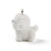 Flocking Resin Cute Puppy Pendants MACR-P043-L01-2