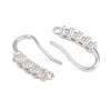 Brass Rhinestone Earring Hooks KK-C261-01C-P-2