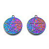 Ion Plating(IP) 201 Stainless Steel Pendants STAS-N098-214M-3