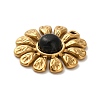 Natural Obsidian Flower Pendants SATA-R009-05G-01-2