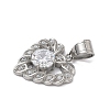 316 Surgical Stainless Steel Rhinestone Pendants STAS-P412-11B-P-2