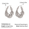 Twist 304 Stainless Steel Hoop Earrings LS-JE2678-2-1
