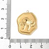 304 Stainless Steel Epoxy Resin with Natural Shell and Sequins Inside Pendants STAS-L026-17G-L03-3